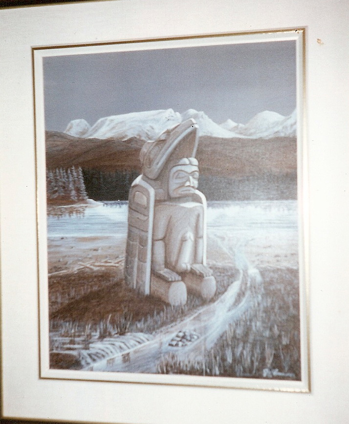 Painting of a Totem by Geary Cranmer